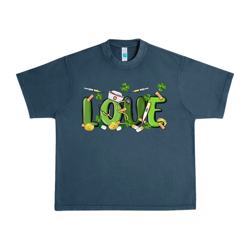St Patricks Love Nurse Urban Heavy Tee by MaliasSmallBusiness | Teevron