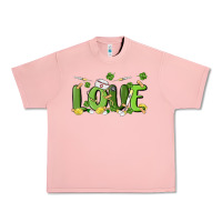 Salmon st patricks love nurse Urban Heavy Tee - MaliasSmallBusiness