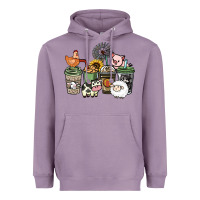 Lavender Farm animal coffee cups Heavyweight Hoodie - HowdyJamesFarm
