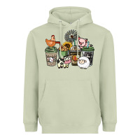 Matcha Farm animal coffee cups Heavyweight Hoodie - HowdyJamesFarm