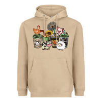 Mushroom Farm animal coffee cups Heavyweight Hoodie - HowdyJamesFarm