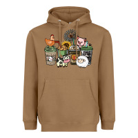 Toasted Coconut Farm animal coffee cups Heavyweight Hoodie - HowdyJamesFarm
