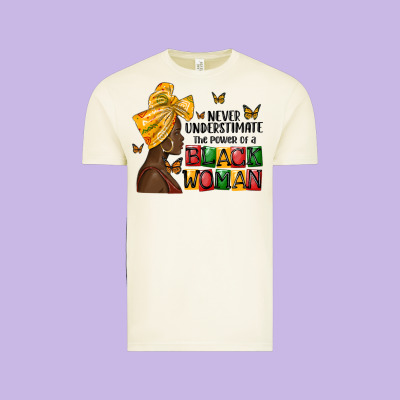 Never Understimate The Power Of A Black Woman Vintage Tee Designed By Maliassmallbusiness