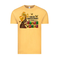 Vintage Mustard never understimate the power of a black woman Vintage Tee - MaliasSmallBusiness