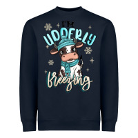 Navy i'm udderly freezing baby cow Heavyweight Sweatshirt - MaliasSmallBusiness