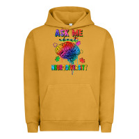 Pigment Peanut Butter ask me about neurodiversity Urban Hoodie - FaDigitalArtStudio