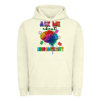 Pigment Pistachio ask me about neurodiversity Urban Hoodie - FaDigitalArtStudio