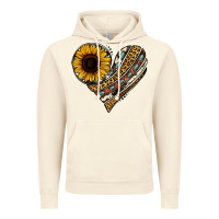 Vintage Artic western sunflower leopard cowhide heart Vintage Hoodie - Jasminsmagicworld