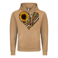 Vintage Camel western sunflower leopard cowhide heart Vintage Hoodie - Jasminsmagicworld