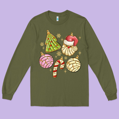 Christmas Conchas Long Sleeve Tee Designed By Maliassmallbusiness