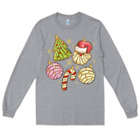 Heather Grey christmas conchas Long Sleeve Tee - MaliasSmallBusiness