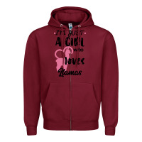 Burgundy Just A Girl Who Loves Llamas I Love Llamas Zipper Hoodie - Bettercallsaul