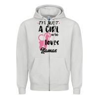 Dove Grey Just A Girl Who Loves Llamas I Love Llamas Zipper Hoodie - Bettercallsaul