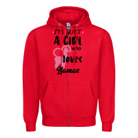 Red Just A Girl Who Loves Llamas I Love Llamas Zipper Hoodie - Bettercallsaul