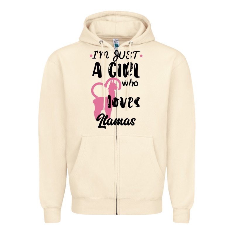 Just A Girl Who Loves Llamas I Love Llamas Zipper Hoodie by Bettercallsaul | Teevron