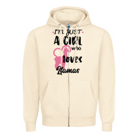 Sandshell Just A Girl Who Loves Llamas I Love Llamas Zipper Hoodie - Bettercallsaul