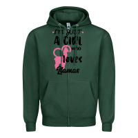 Sports Green Just A Girl Who Loves Llamas I Love Llamas Zipper Hoodie - Bettercallsaul