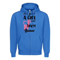True Royal Just A Girl Who Loves Llamas I Love Llamas Zipper Hoodie - Bettercallsaul