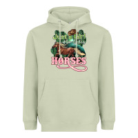 Matcha Just a girl who loves Horses Heavyweight Hoodie - HowdyJamesFarm