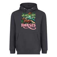 Smoke Just a girl who loves Horses Heavyweight Hoodie - HowdyJamesFarm