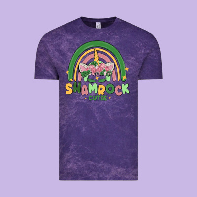 Shamrock Cutie Vintage Tee Designed By Maliassmallbusiness