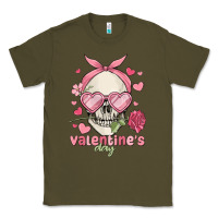 Army Green valentine's day skull Classic Tee - MaliasSmallBusiness