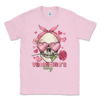 Bubblegum Pink valentine's day skull Classic Tee - MaliasSmallBusiness