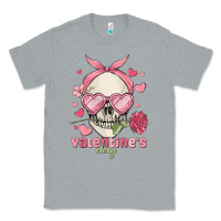 Heather Grey valentine's day skull Classic Tee - MaliasSmallBusiness
