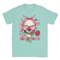 Seafoam valentine's day skull Classic Tee - MaliasSmallBusiness