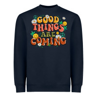 Navy good things are coming Heavyweight Sweatshirt - MaliasSmallBusiness