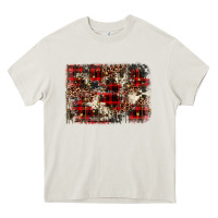 Cream christmas leopard cowhide background Heavy Core Tee - BarkalooDesign