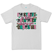 Dove Grey floral i am street so look both ways before you cr Premium Tee - AdoDesignShop