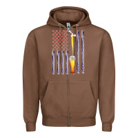 Chestnut American Flag Beer Zipper Hoodie - Bettercallsaul