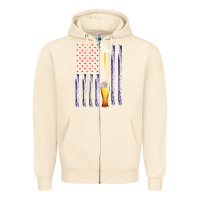 Sandshell American Flag Beer Zipper Hoodie - Bettercallsaul