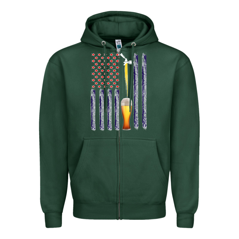 American Flag Beer Zipper Hoodie by Bettercallsaul | Teevron