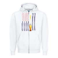 White American Flag Beer Zipper Hoodie - Bettercallsaul