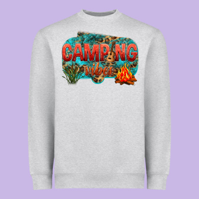 Camping Vibes Heavyweight Sweatshirt Designed By Nancycooperartshop