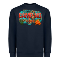 Navy camping vibes Heavyweight Sweatshirt - NancyCooperArtShop