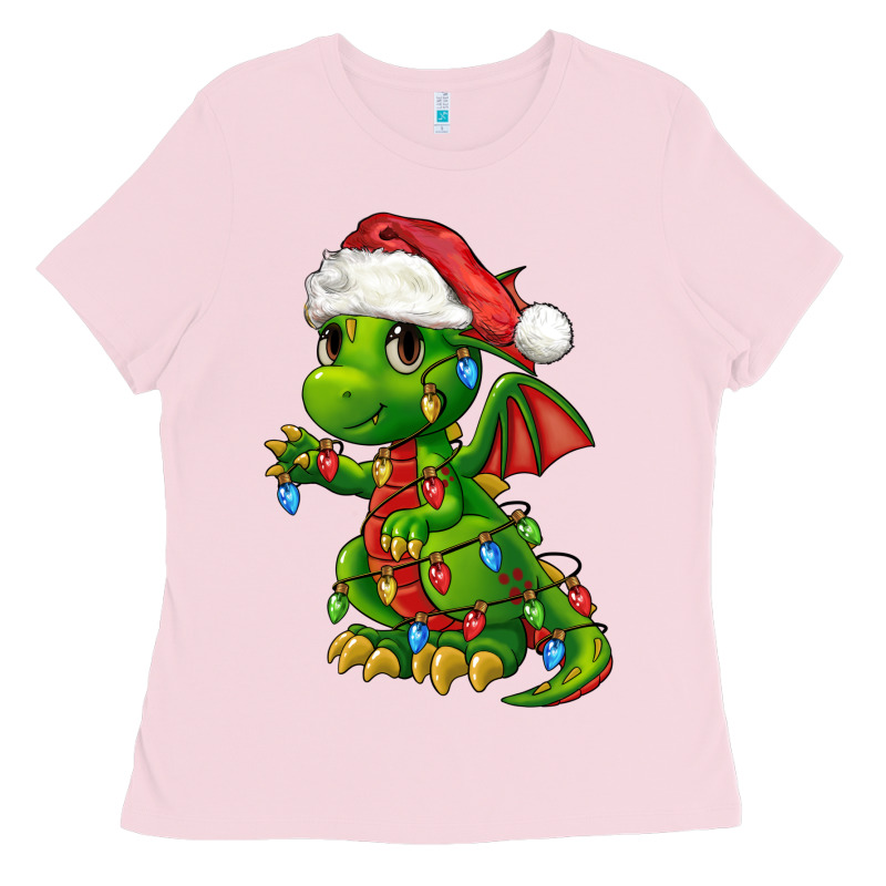 Christmas Cute Dragon Ladies Tee by FaDigitalArtStudio | Teevron