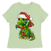 Matcha Christmas Cute Dragon Ladies Tee - FaDigitalArtStudio
