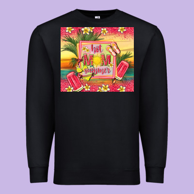 Hot Mom Summer Premium Sweatshirt Designed By Tumblerdesignbyshophia