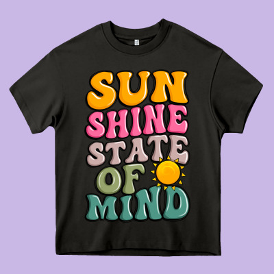 Sun Shine State Of Mind Heavy Core Tee Designed By Jahusdesignshop
