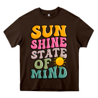 Chocolate Brown sun shine state of mind Heavy Core Tee - JahusDesignShop