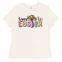 Bone Happy Easter With Cross Ladies Tee - RanaPortraitStore