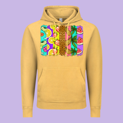 Summer Brushstroke Vintage Hoodie Designed By Jasminsmagicworld