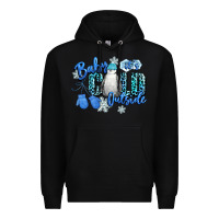 Black baby its cold outside Premium Hoodie - CowGirlArtShop
