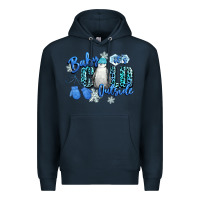 Navy baby its cold outside Premium Hoodie - CowGirlArtShop