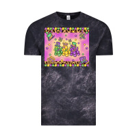 Cloud Black mardi gras bead dogs Vintage Tee - MaliasSmallBusiness
