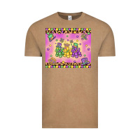 Vintage Coffee mardi gras bead dogs Vintage Tee - MaliasSmallBusiness