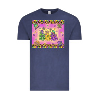 Vintage Denim mardi gras bead dogs Vintage Tee - MaliasSmallBusiness